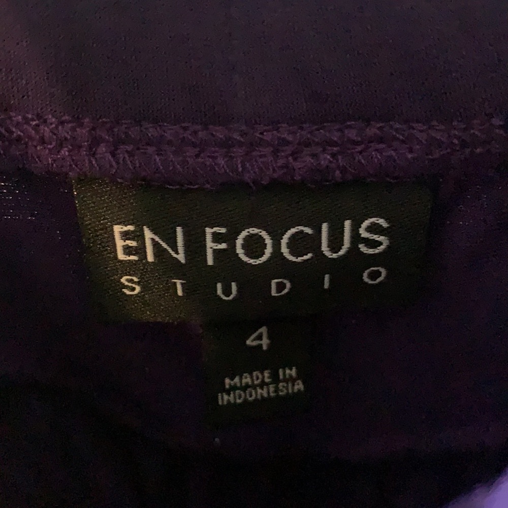 En Focus Studio Purple Ruffled Dress Size 4 - Picture 4 of 4